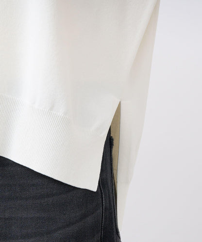 【接觸冷感】冰涼觸感肩部針織衫