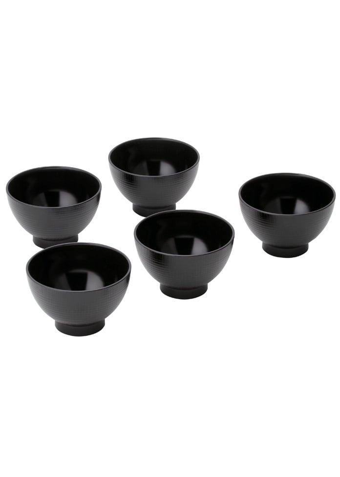 【北一漆器】木紋汁碗套裝 黑