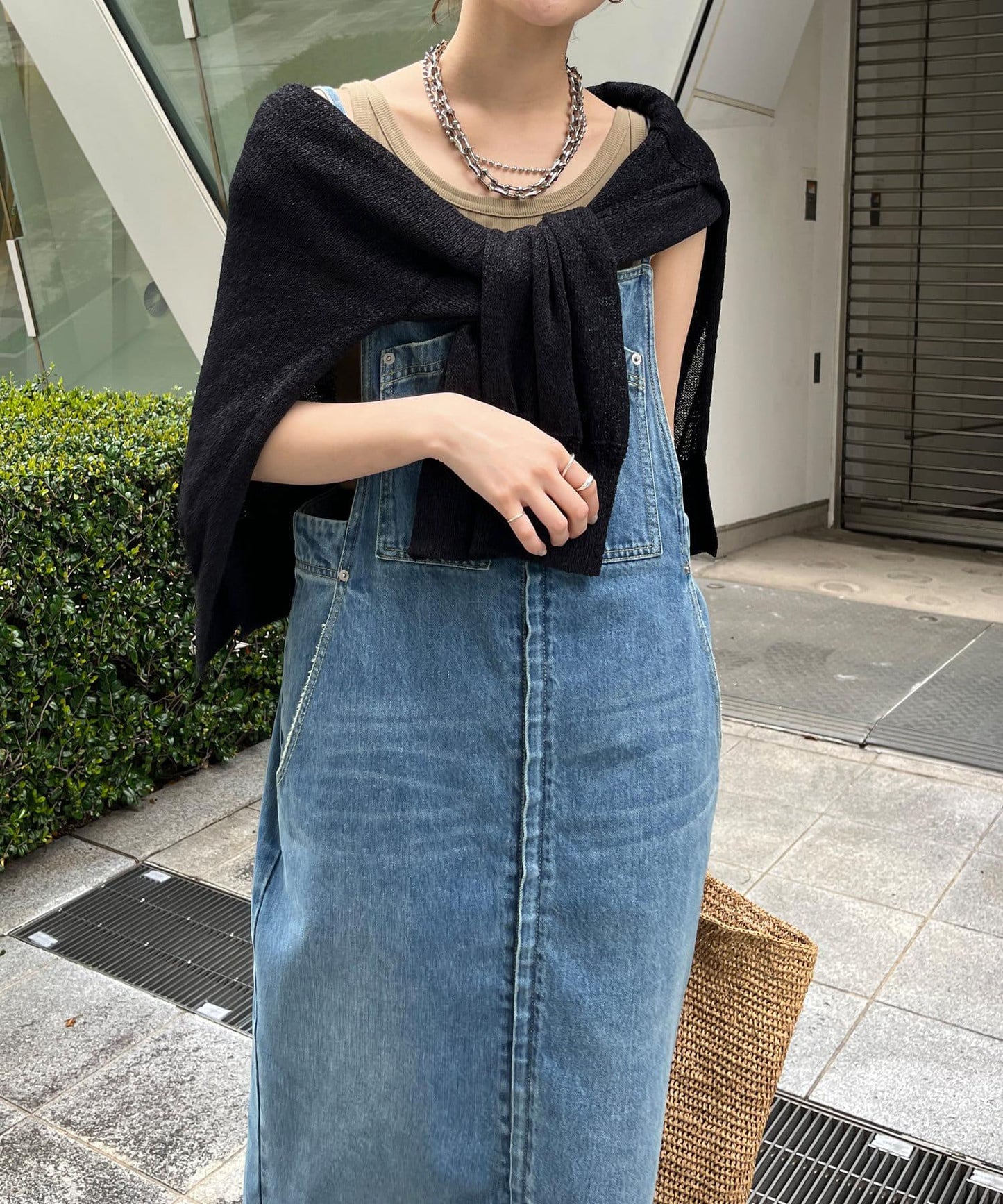 牛仔背心連衣裙