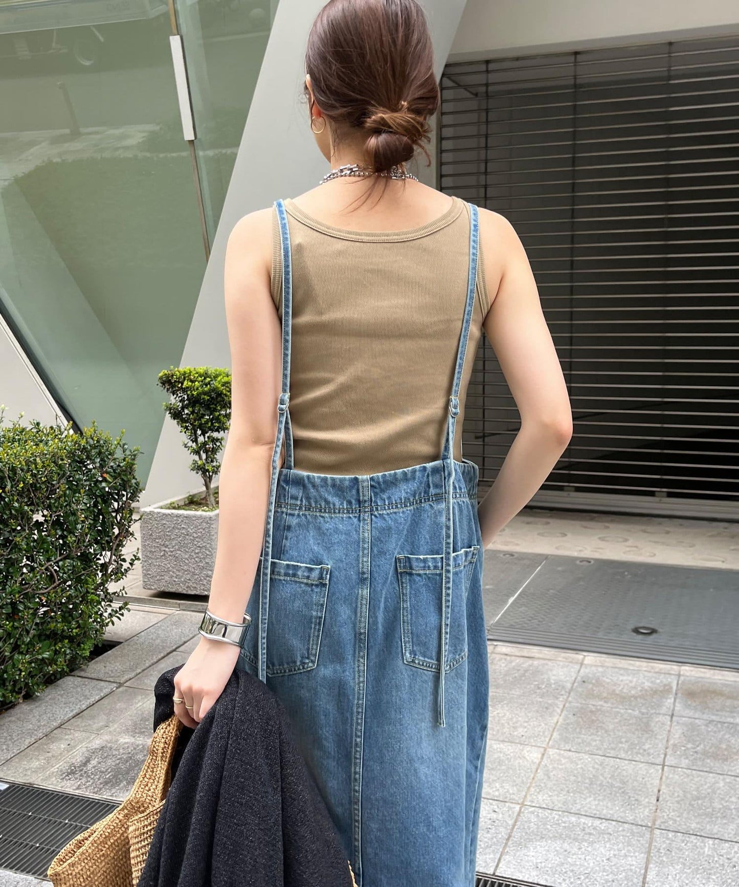 牛仔背心連衣裙
