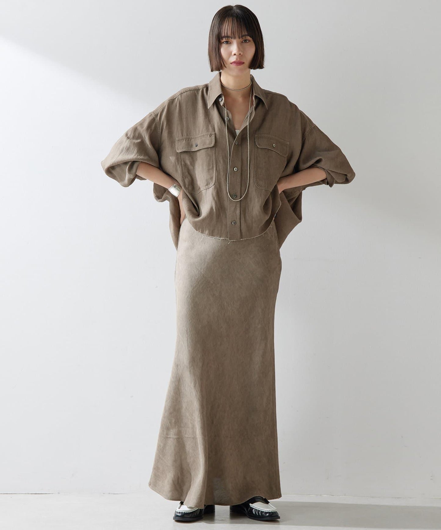 斜紋面料染色裙