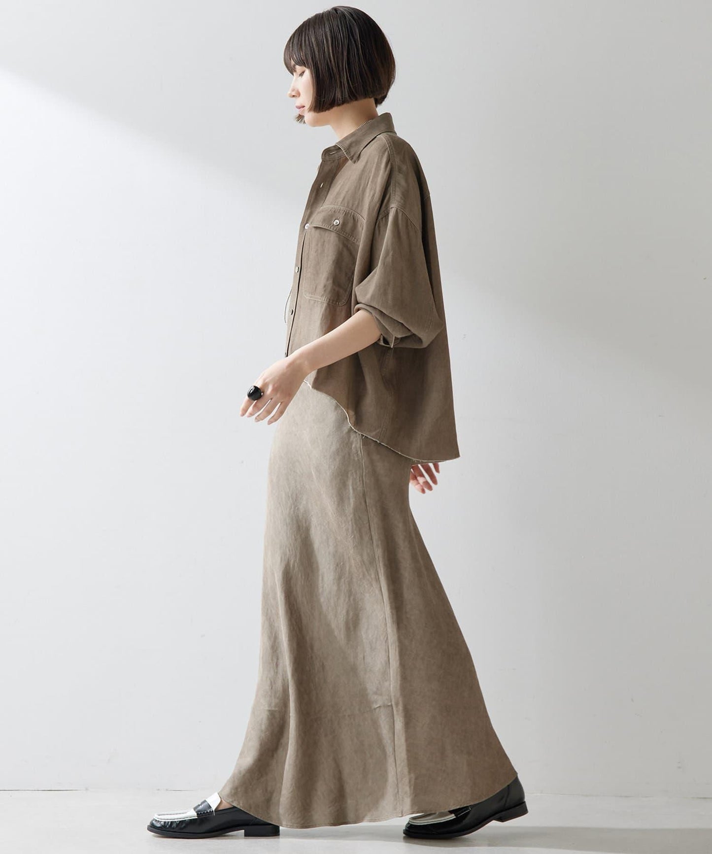 斜紋面料染色裙