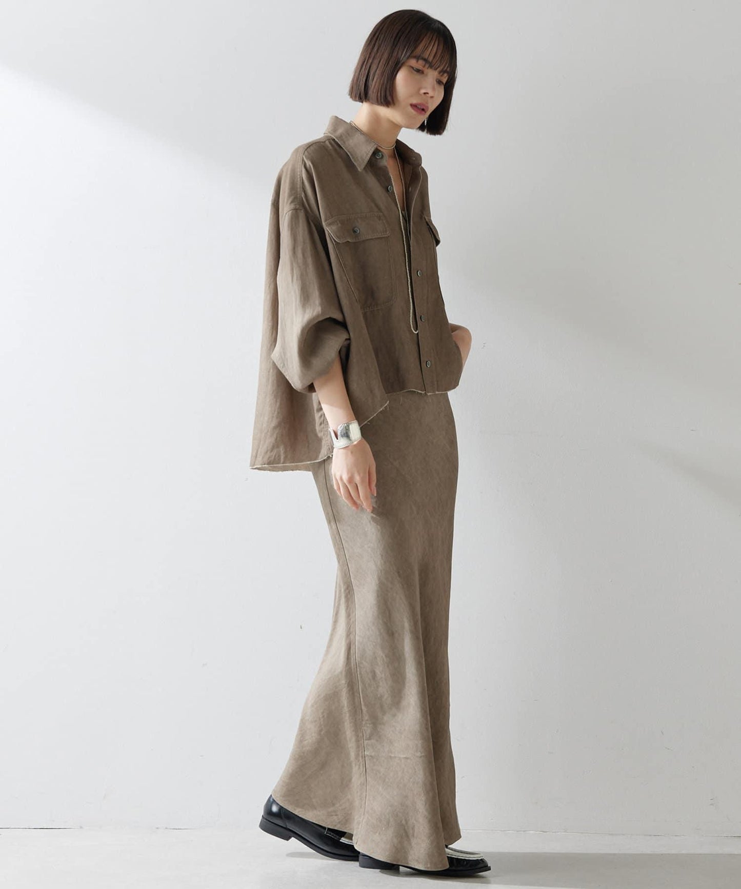 斜紋面料染色裙