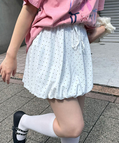 【限定】圓點氣球迷你裙