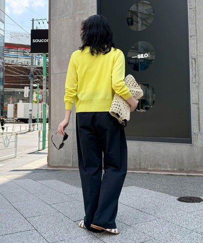 亞麻混紡帶口袋的開衫