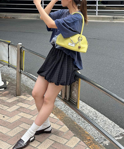 【限定】圓點氣球迷你裙