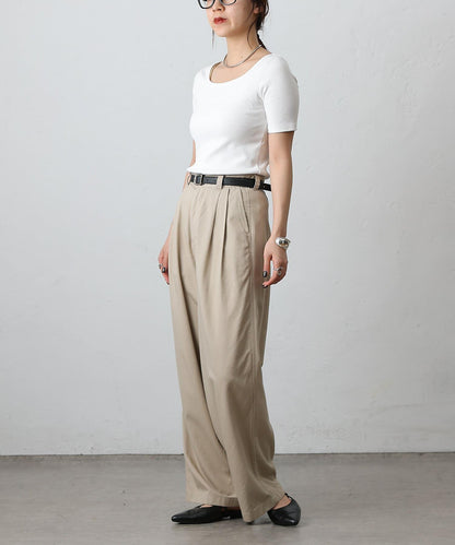 【基礎款】方領針織半袖套頭衫