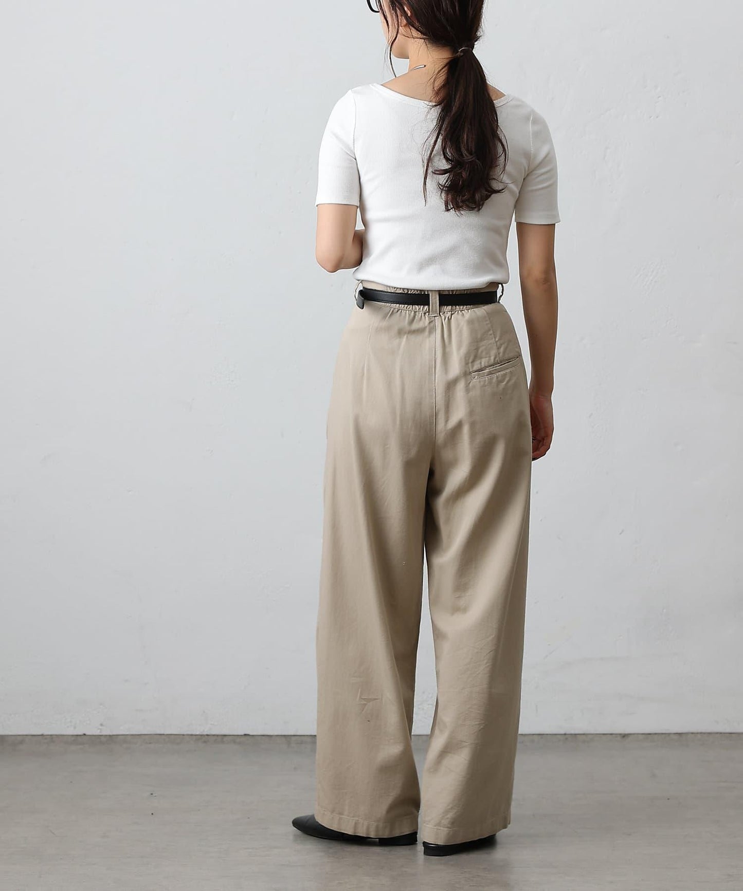 【基礎款】方領針織半袖套頭衫