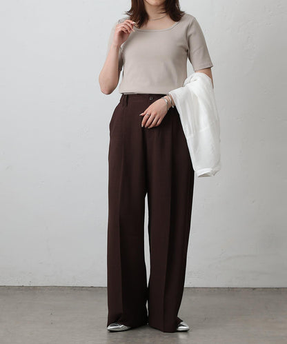 【基礎款】方領針織半袖套頭衫