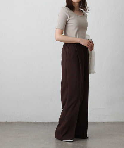 【基礎款】方領針織半袖套頭衫