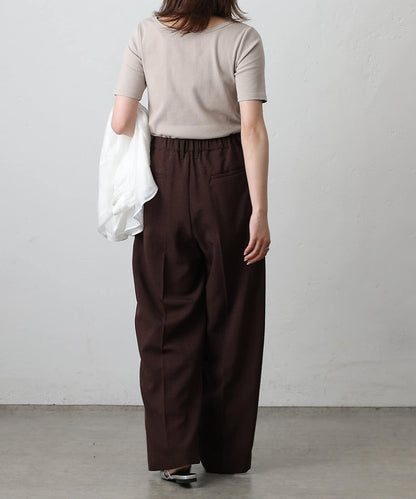 【基礎款】方領針織半袖套頭衫