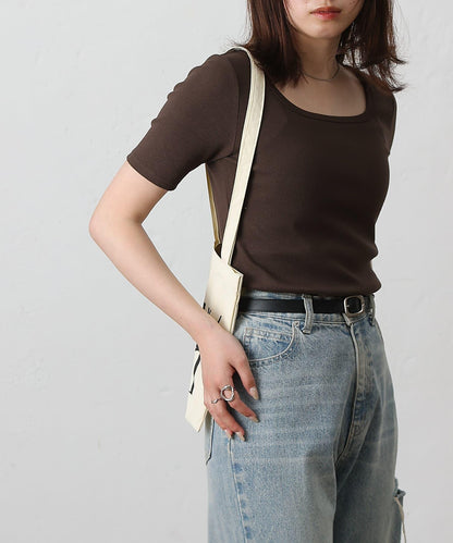 【基礎款】方領針織半袖套頭衫