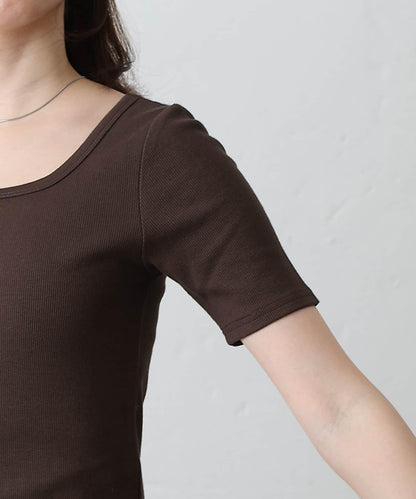 【基礎款】方領針織半袖套頭衫