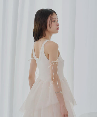 【SALON by Chico】蓬鬆蕾絲連衣裙