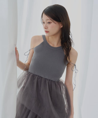 【SALON by Chico】蓬鬆蕾絲連衣裙