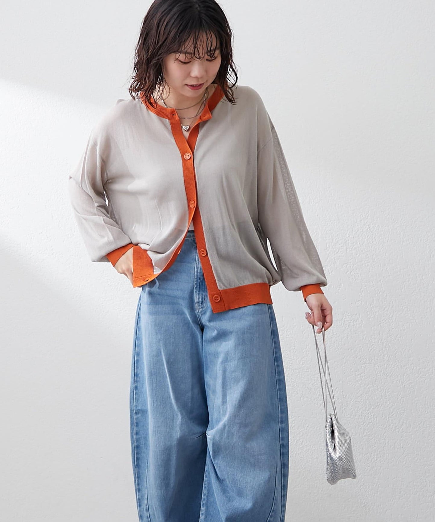 【@kana__18s精選】配色透明針織開衫