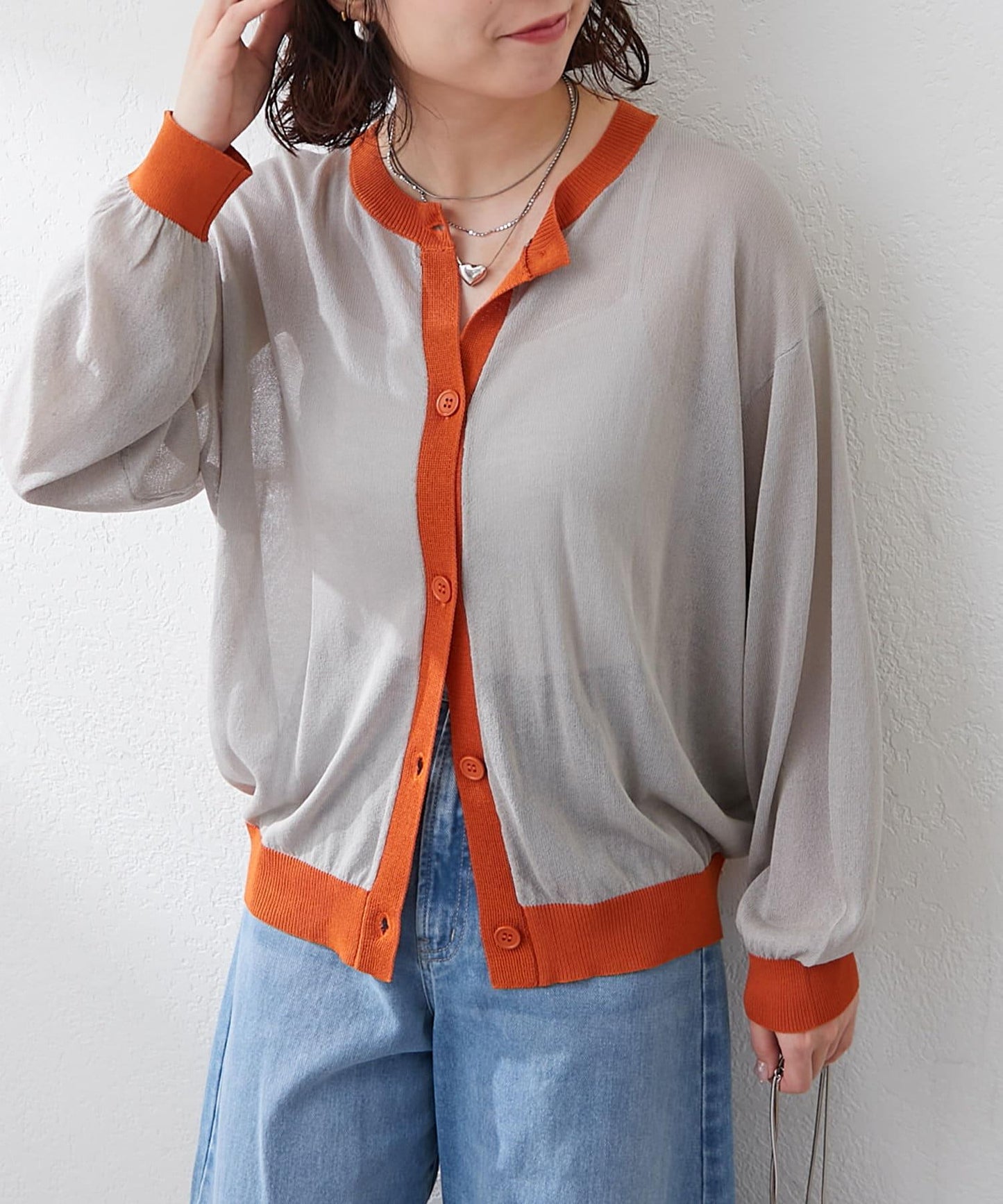 【@kana__18s精選】配色透明針織開衫