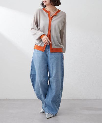 【@kana__18s精選】配色透明針織開衫