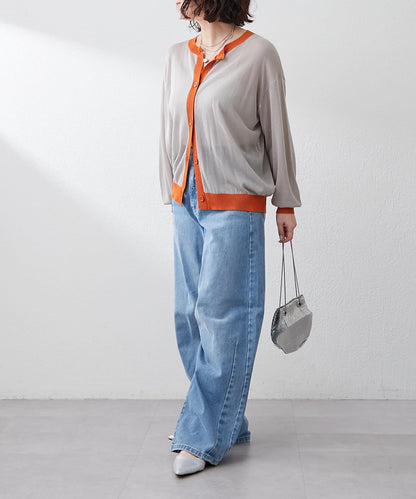 【@kana__18s精選】配色透明針織開衫