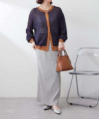 【@kana__18s精選】配色透明針織開衫