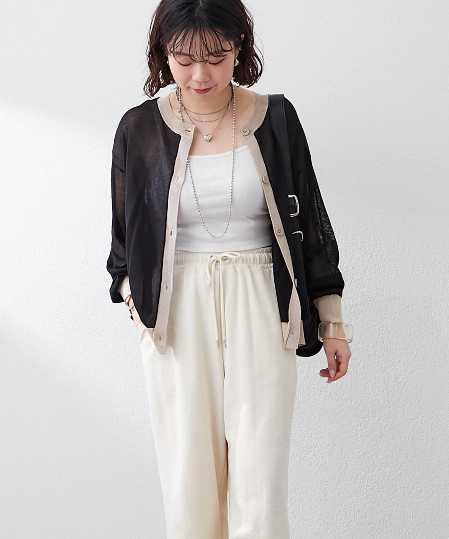 【@kana__18s精選】配色透明針織開衫