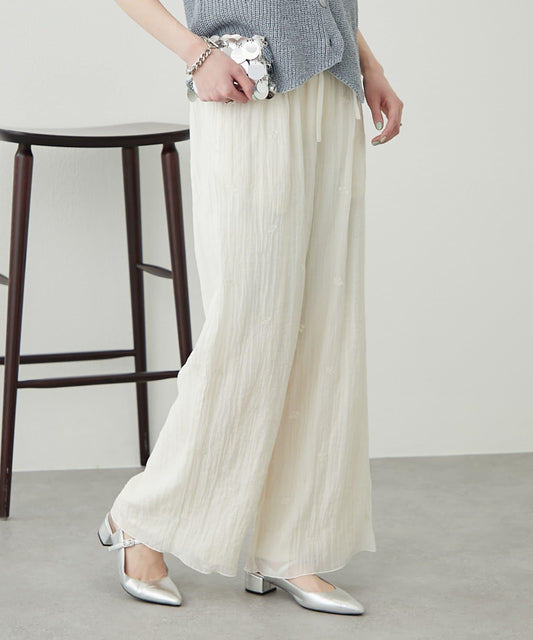 【柳樹】刺繡休閒褲