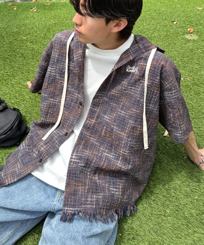 【S.G】男女通用波浪連帽襯衫