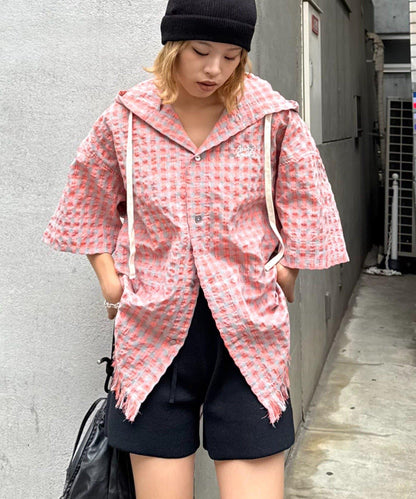 【S.G】男女通用波浪連帽襯衫
