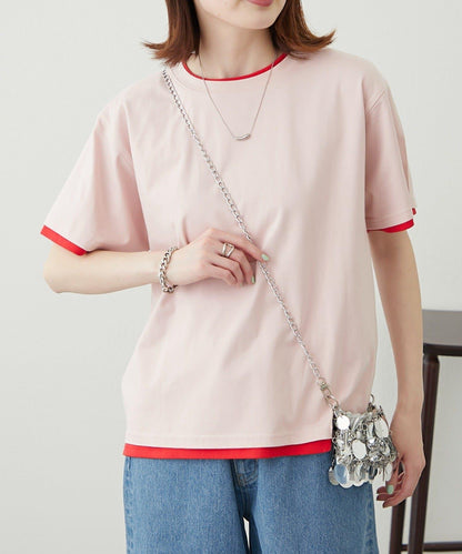 【柳樹】彩色疊層一點刺繡T恤