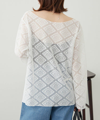 【柳樹】層疊蕾絲露背高領連衣裙