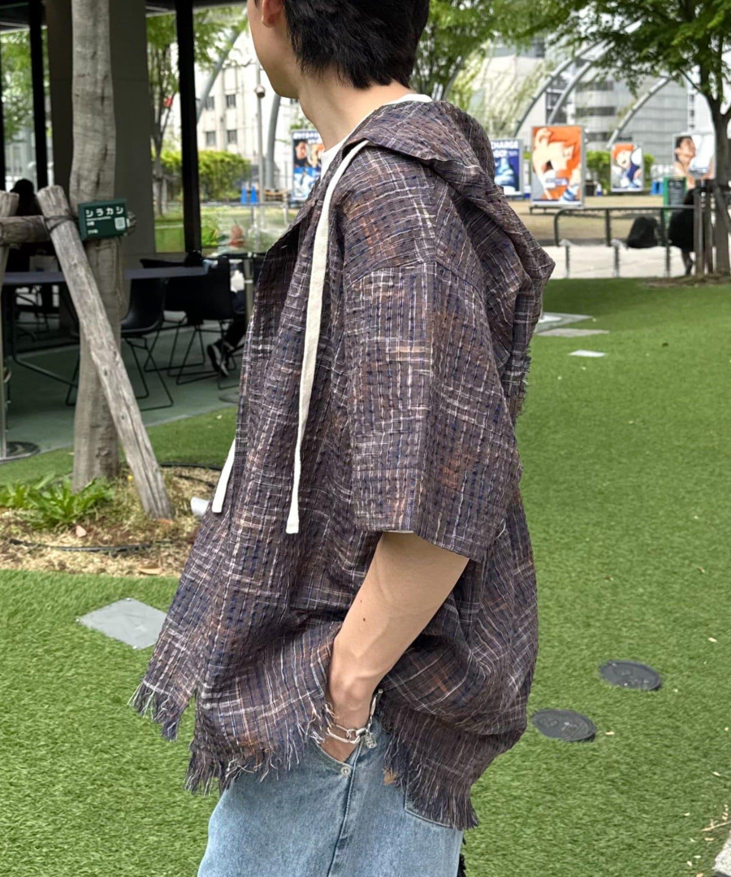 【S.G】男女通用波浪連帽襯衫