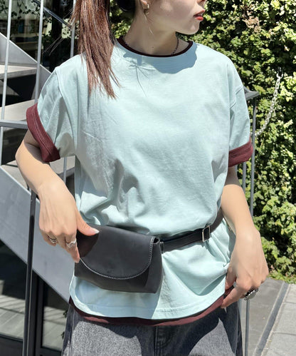 【柳樹】彩色疊層一點刺繡T恤