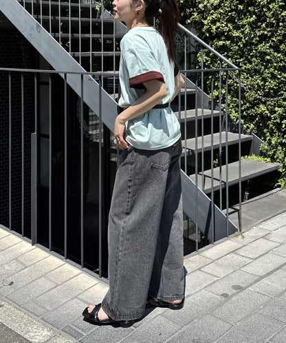 【柳樹】彩色疊層一點刺繡T恤