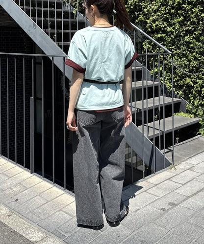 【柳樹】彩色疊層一點刺繡T恤