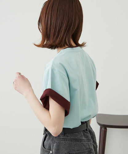 【柳樹】彩色疊層一點刺繡T恤