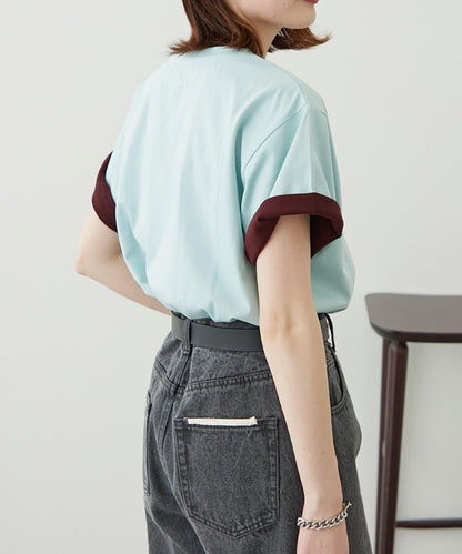 【柳樹】彩色疊層一點刺繡T恤