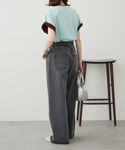 【柳樹】彩色疊層一點刺繡T恤