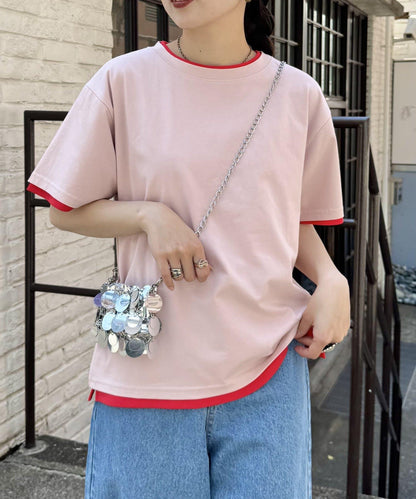 【柳樹】彩色疊層一點刺繡T恤