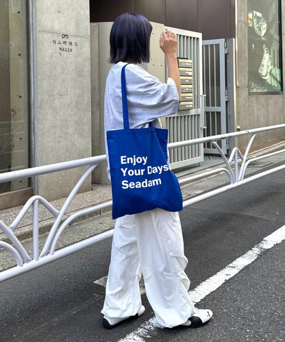 【SEADAM】〈男女通用〉信息印花手提包