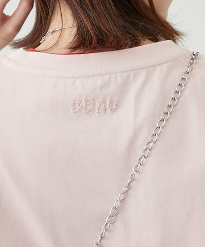 【柳樹】彩色疊層一點刺繡T恤