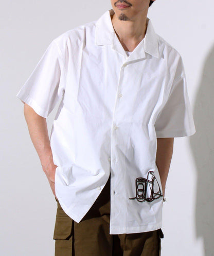 【GLOSTER】棉布洋裝 雞尾酒刺繡 開領襯衫