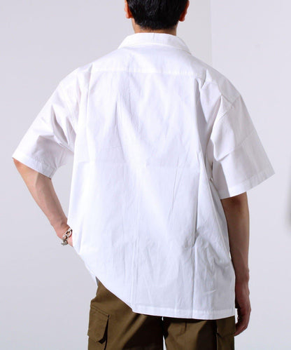 【GLOSTER】棉布洋裝 雞尾酒刺繡 開領襯衫
