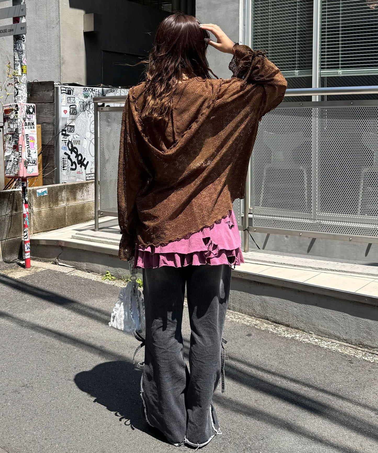 色素沉著損傷層疊迷你裙