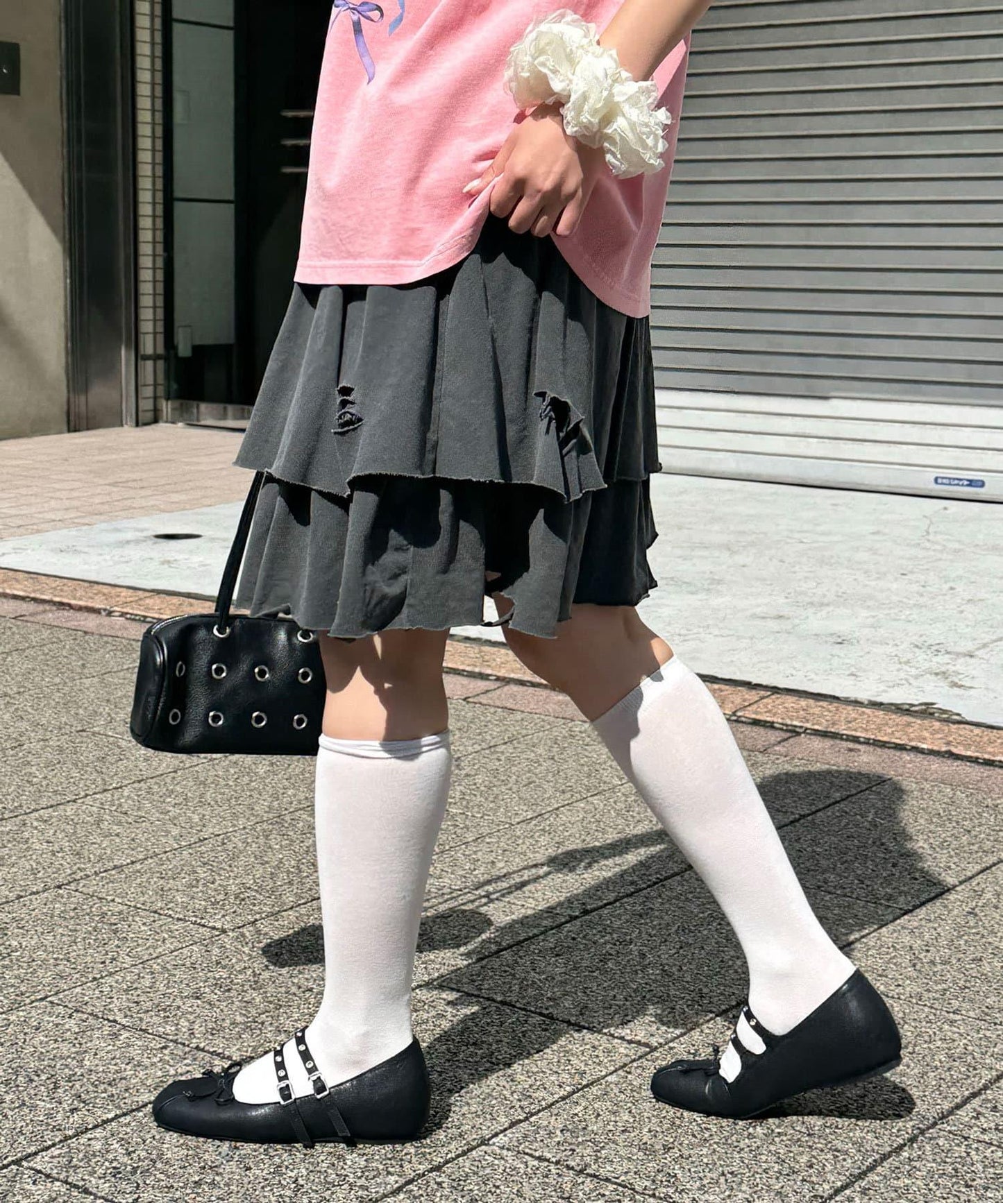 色素沉著損傷層疊迷你裙