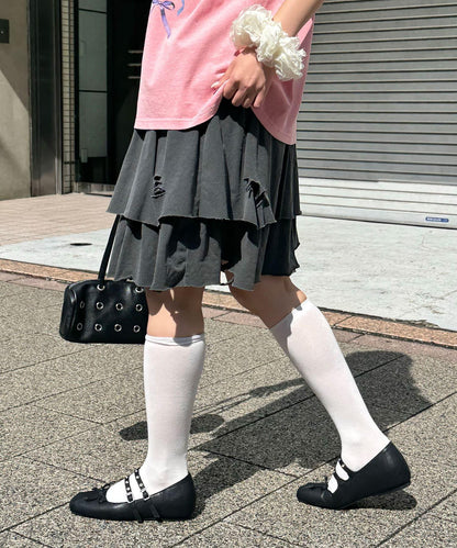 色素沉著損傷層疊迷你裙