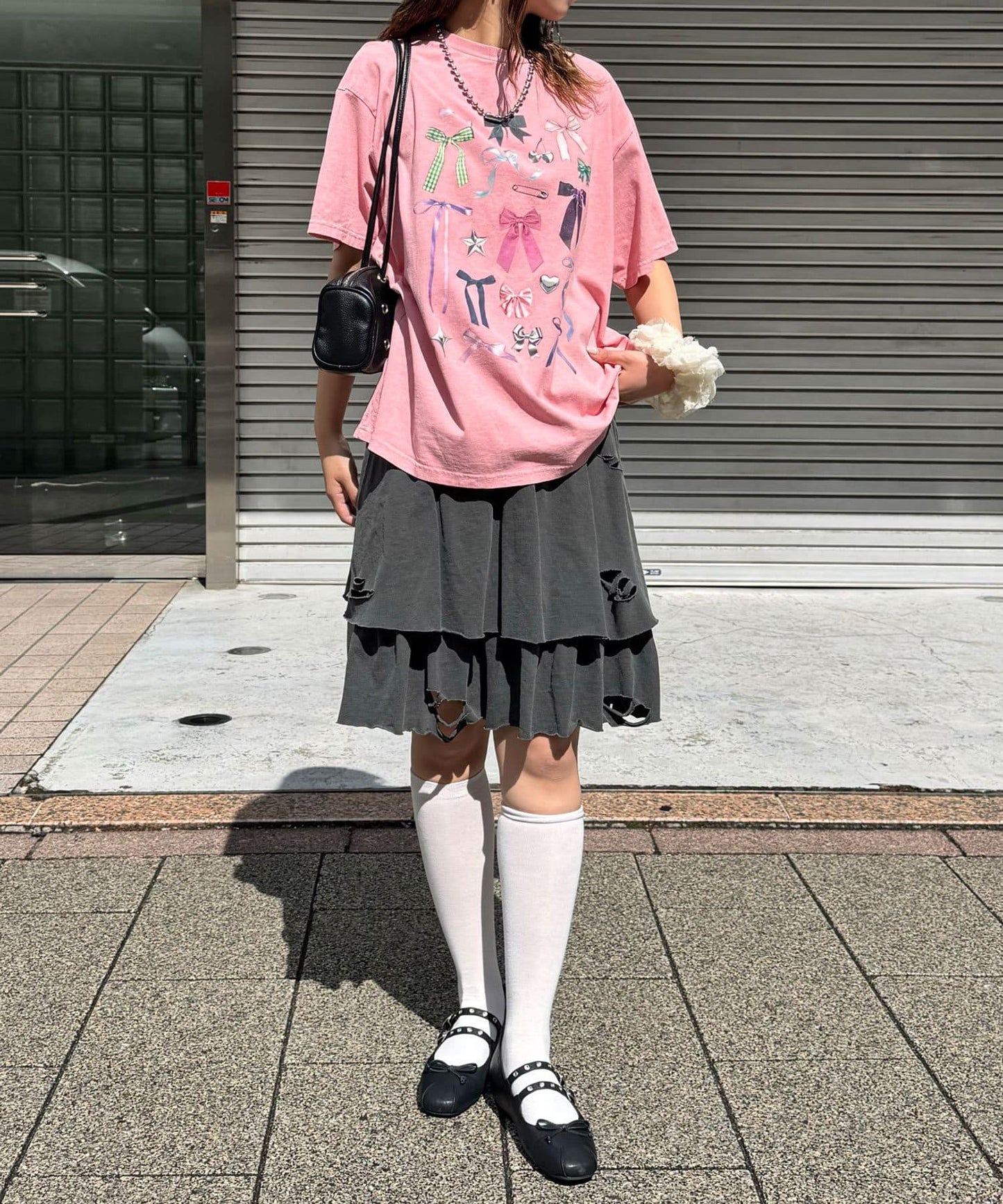 色素沉著損傷層疊迷你裙