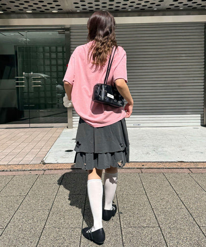 色素沉著損傷層疊迷你裙