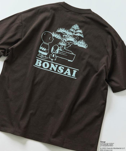 《花生漫畫》/《花生漫畫》 聯名 大號剪裁 背面印花 圓領T恤/BONSAI
