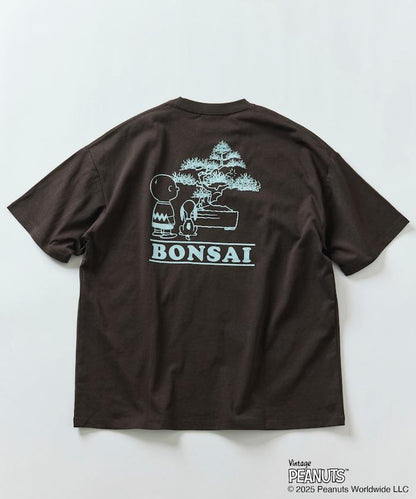 《花生漫畫》/《花生漫畫》 聯名 大號剪裁 背面印花 圓領T恤/BONSAI