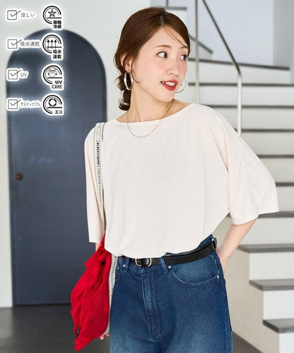 somarti 透氣圓領薄款上衣(接觸冷感・吸水速幹・防紫外線)【限定推出】